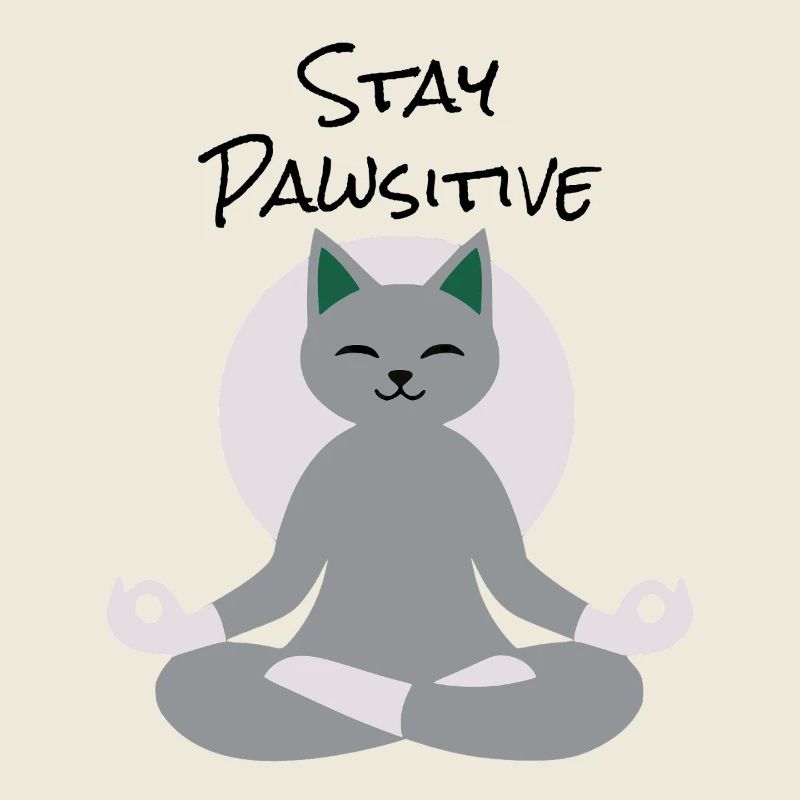 Meditierende Katze – Calm Zen Kitty Design