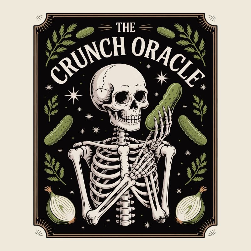 The Crunch Oracle Skeleton And Cucumbers Humor