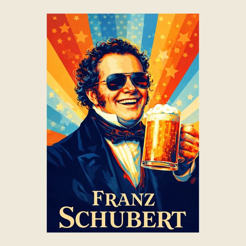 Franz Schubert Beer Poster Retro