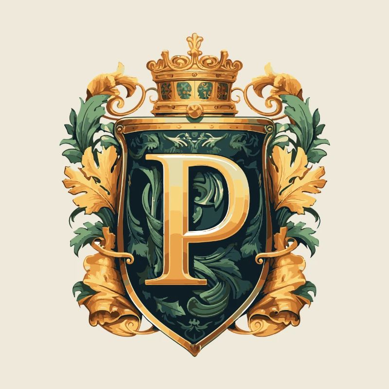 P Buchstabe Name Krone