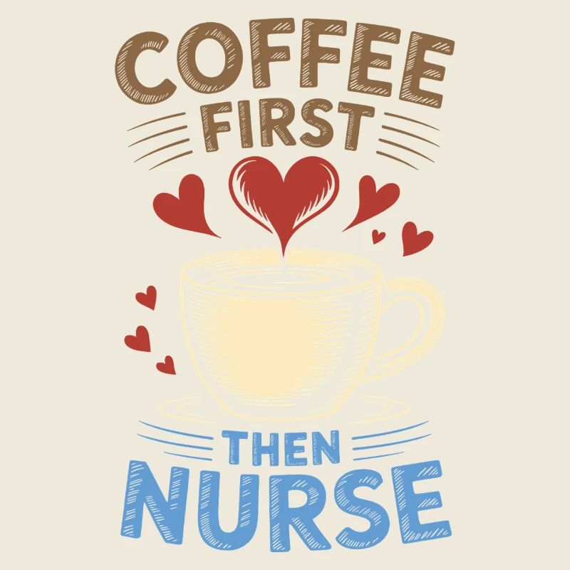 Erst Kaffee, dann Krankenschwester Lustiger Waschbär-Tee