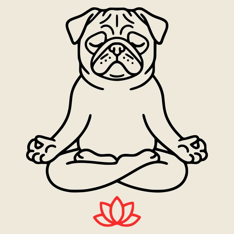 Pug Dog Zen Coloring Book