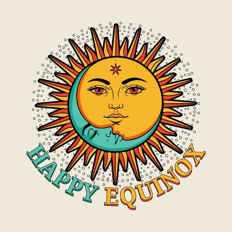 Happy Equinox Easter Ostara Moon Sun Spring