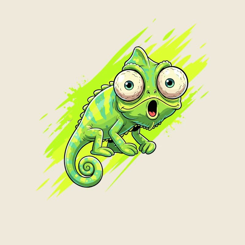 Éclaboussure caméléon néon