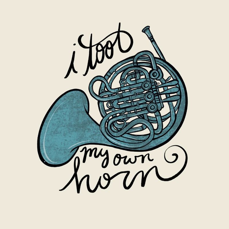 Aqua French Horn Tangle