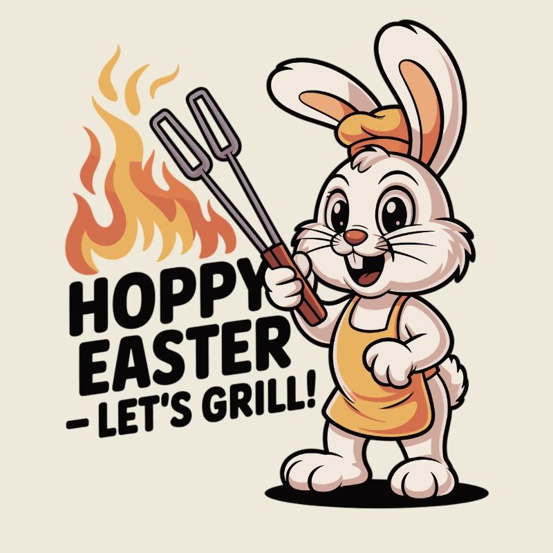 T-shirt sautillant Easter Let’s Grill Ostern BBQ Shirt