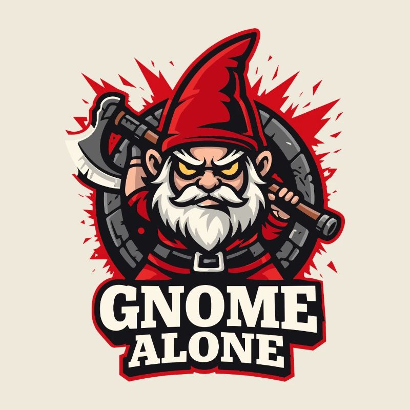 Evil Gnome, Dark Gnome, Goth Gnome, Funny Gnome