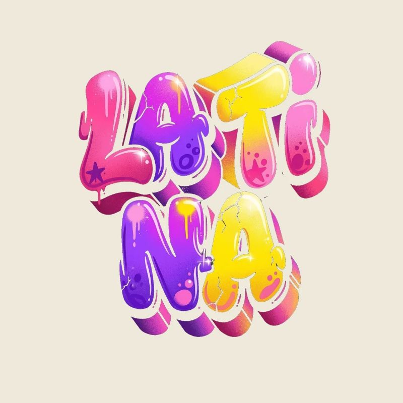 Neon Graffiti Lettering Gradient