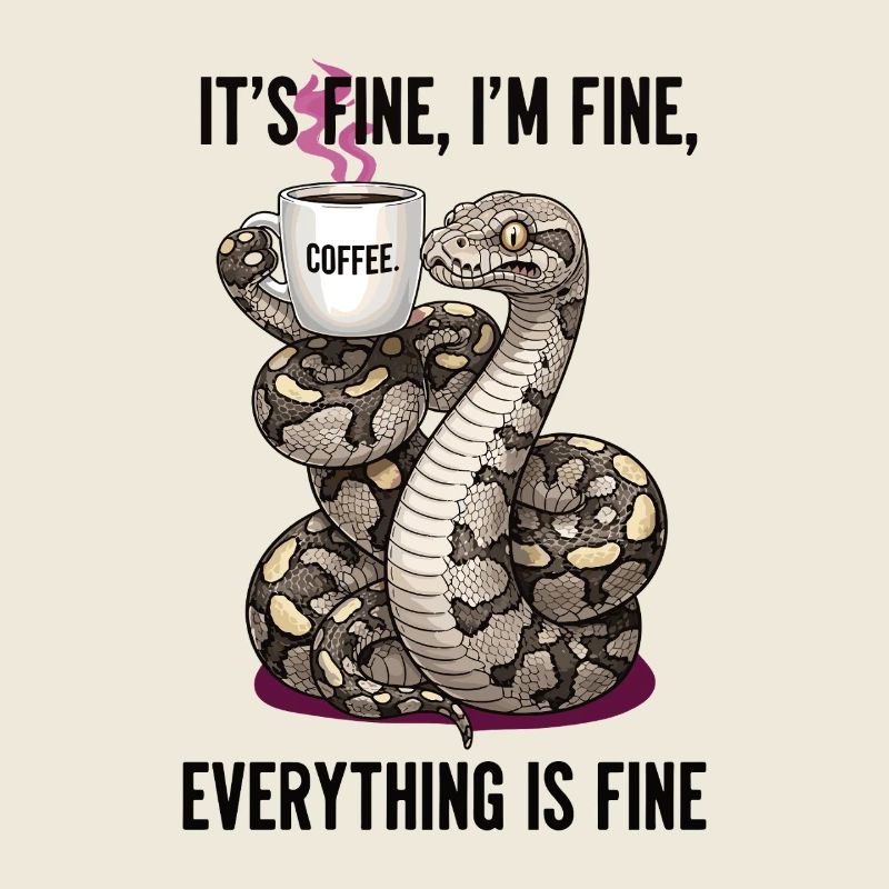 C’est bien dans l’humour fin du serpent du café