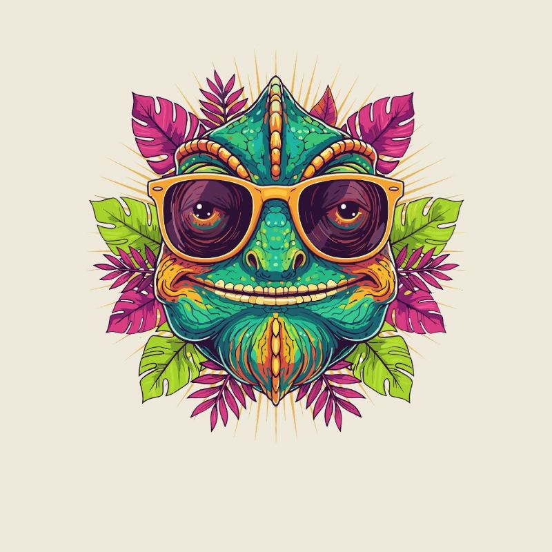 Tropen Dino mit Sonnenbrille