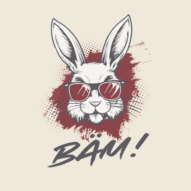 Cool Bunny BÄM Statement Statement Drôle