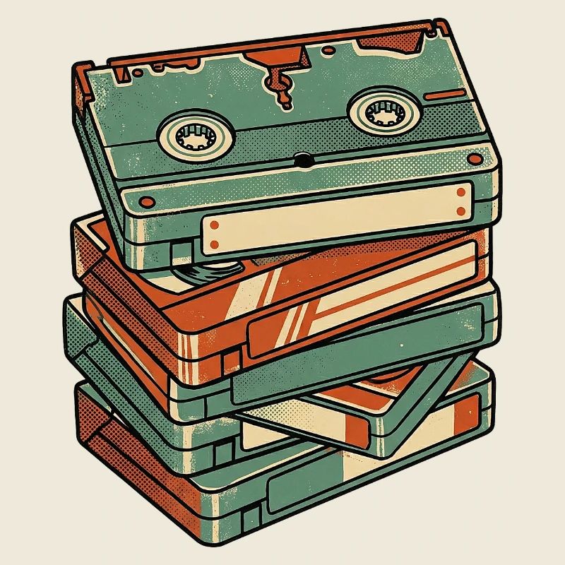 VHS Videocassette Retro Vintage