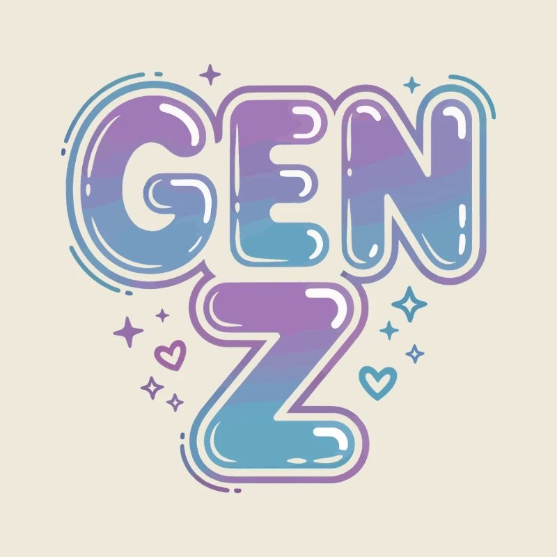 Gen Z Gradient Schrift Design