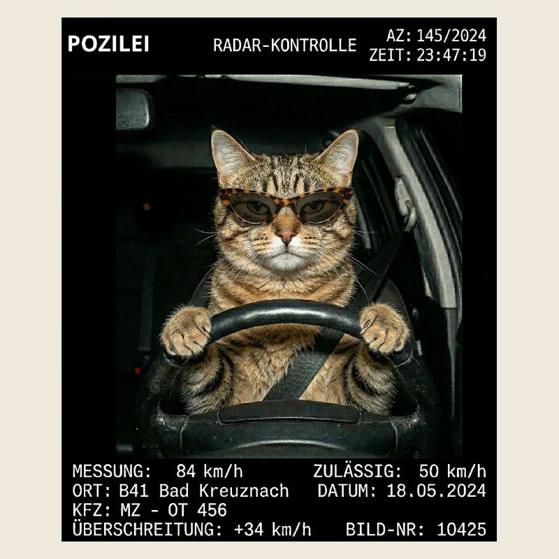 Katze Geblitzt