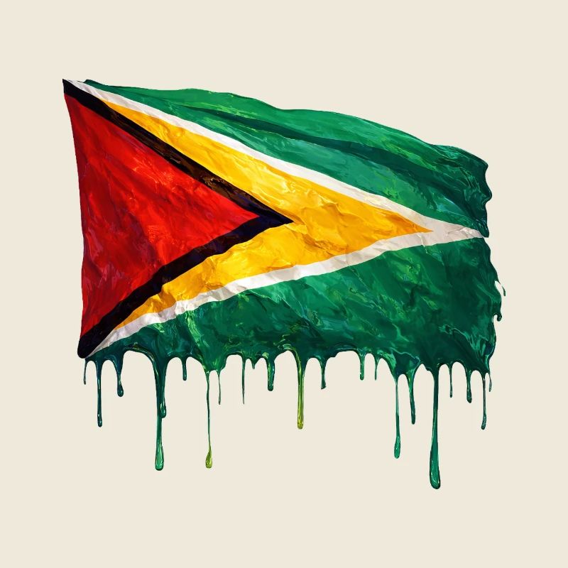 Guyana Flag Drop Art