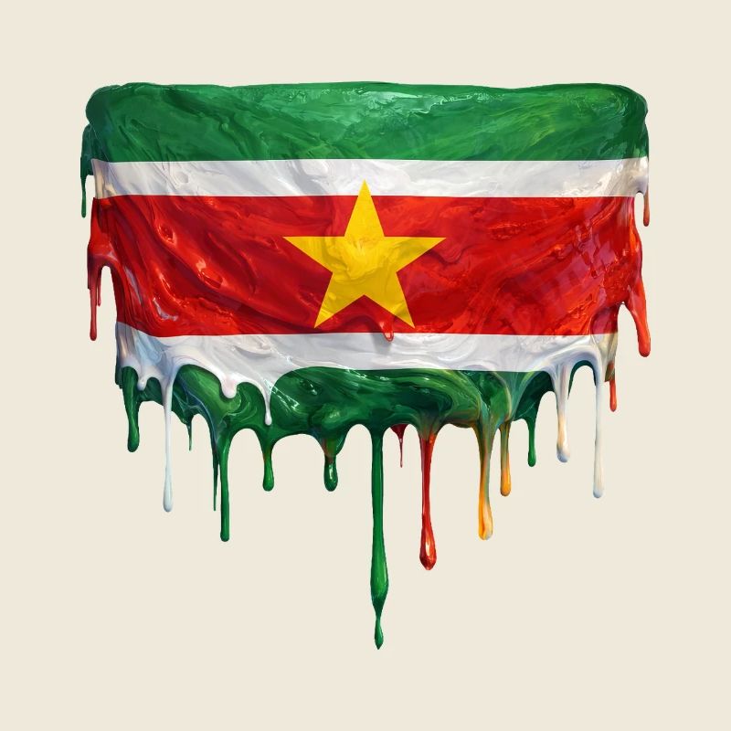 Art de la chute du drapeau du Suriname
