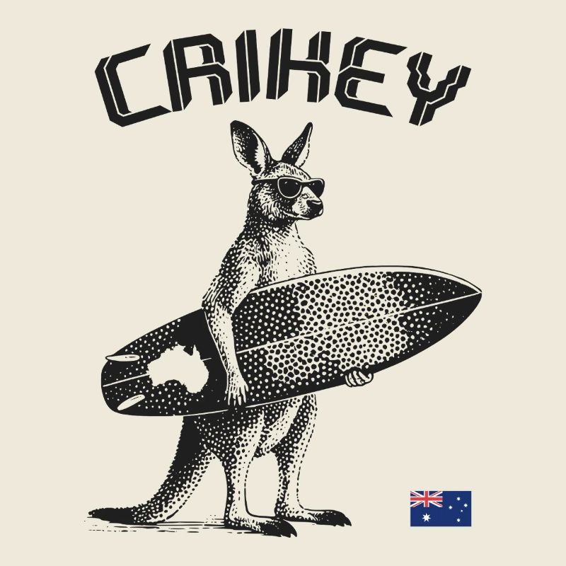 Crickey Kangaroo Australia Surfing