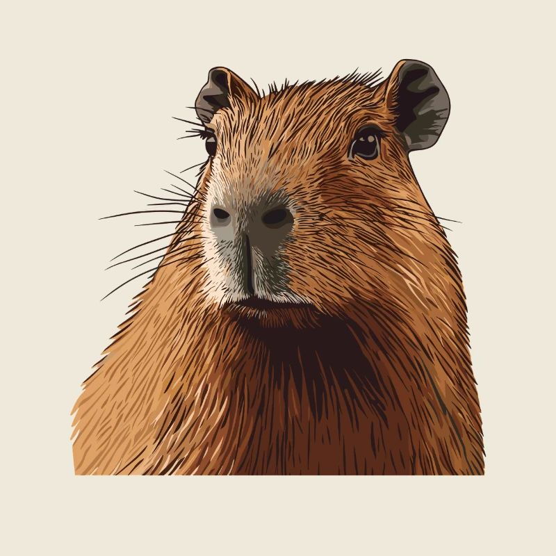 Cuddly Capybara Portrait