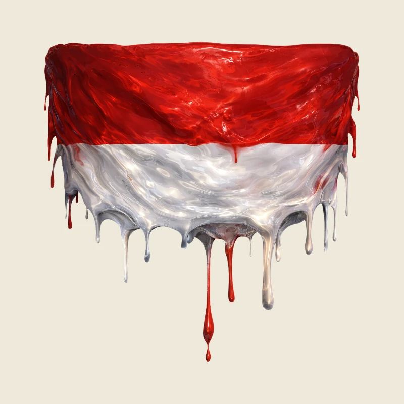 Dripping Indonesian flag