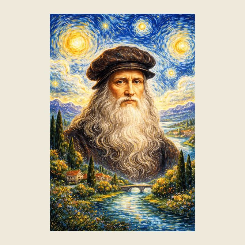Leonardo da Vinci Starry Night