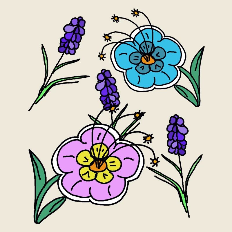 Sommer Garten Blumen Retro Blume