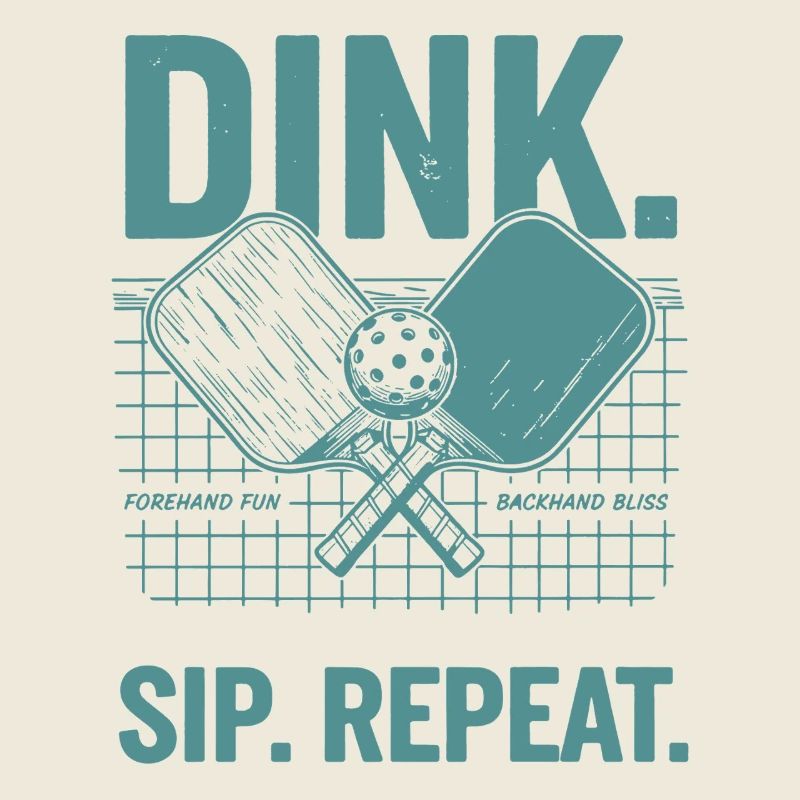 Joueur drôle de pickleball Pickle Ball Dink Sip