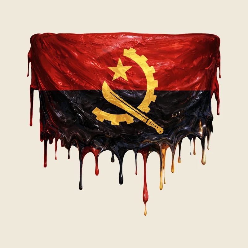 Angola Flag Drop Art