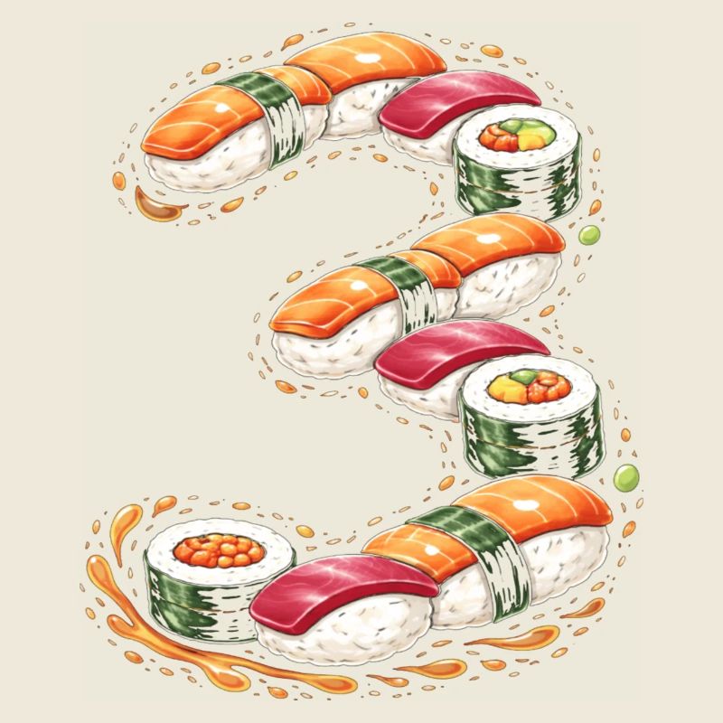 Sushi Spirale Muster