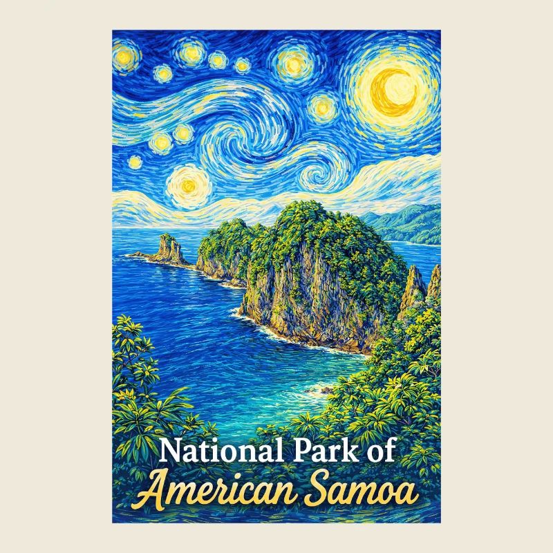 Nuit étoilée du parc national des Samoa américaines