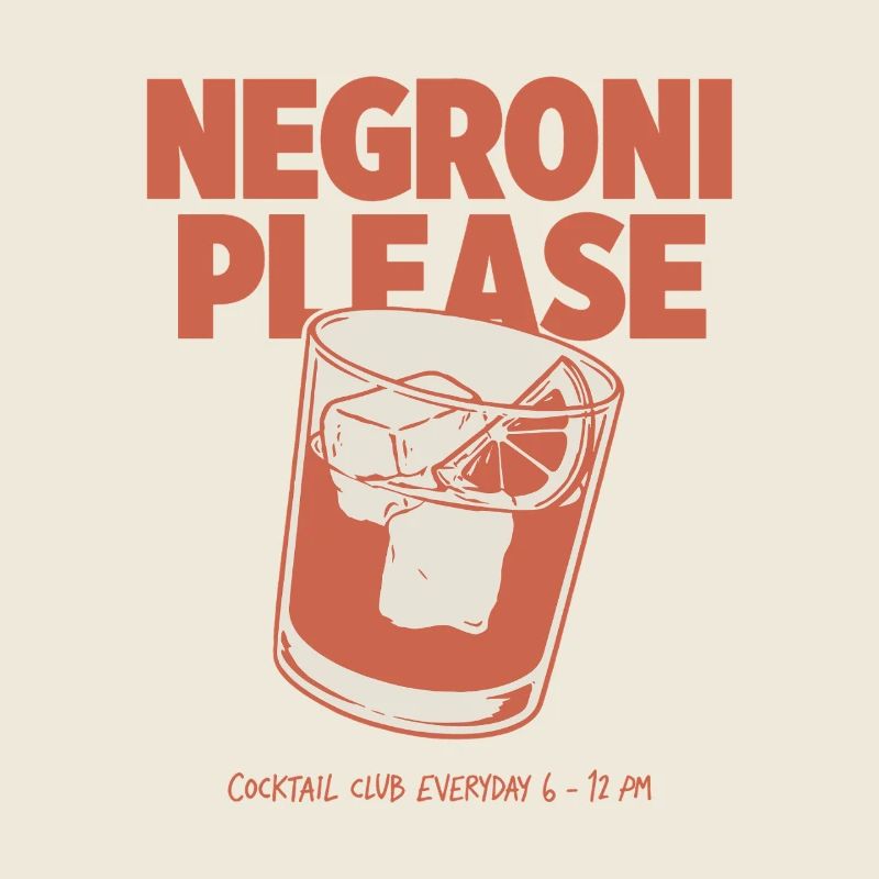 Negroni Please - Cocktail rétro & Happy Hour