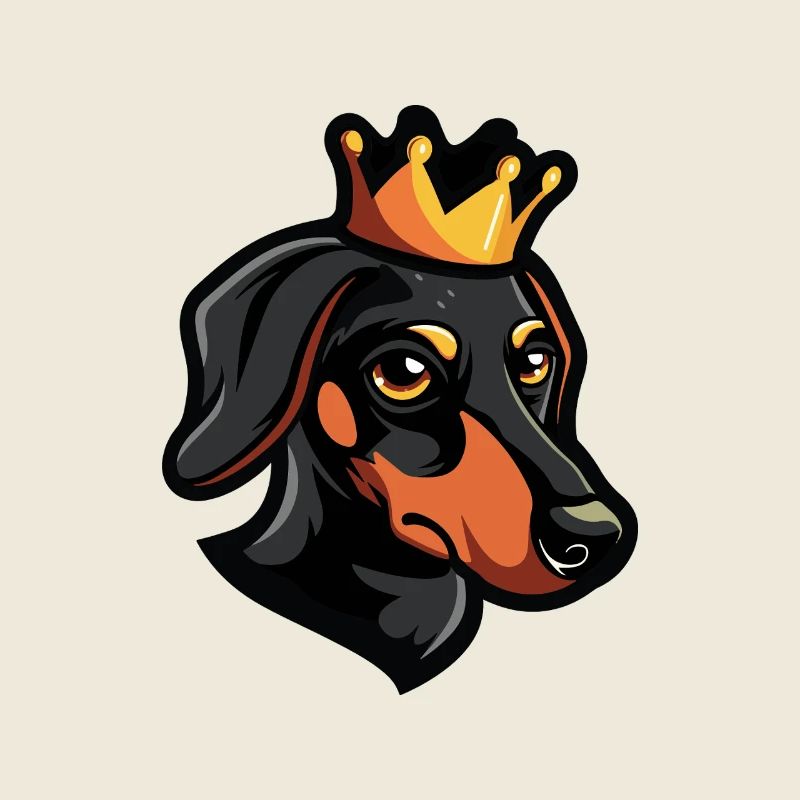 Dachshund Hund Dackel Krone