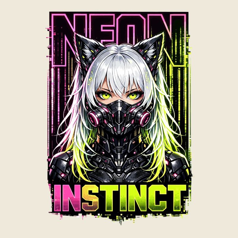 Neon Instinct Cyberpunk Katzenmädchen Style