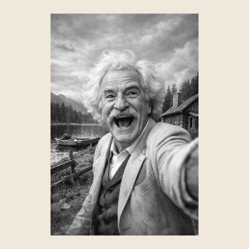 Mark Twain Selfie Porträt
