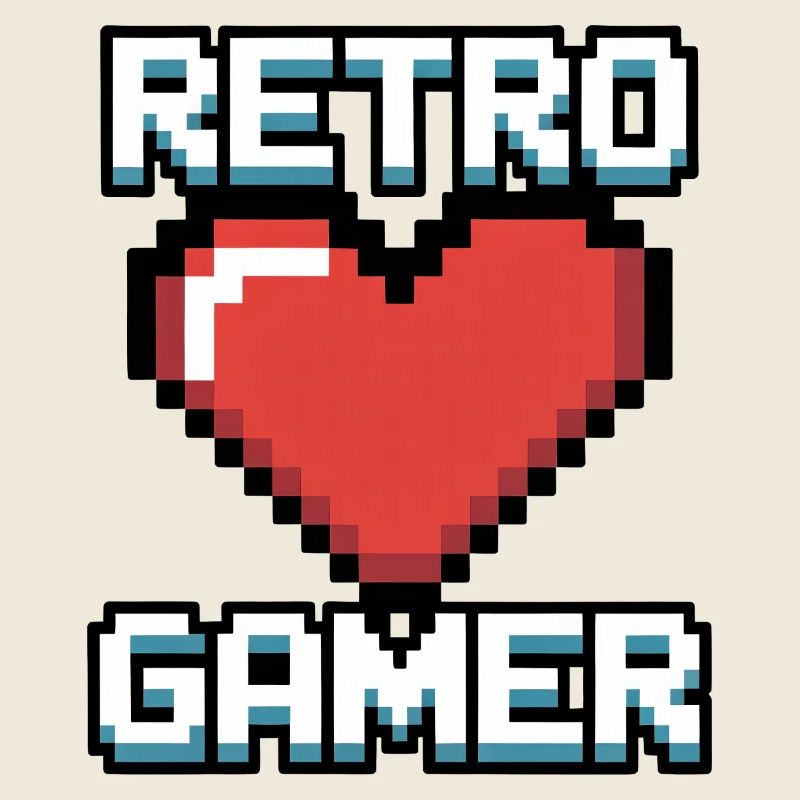 Retro Gamer Pixel Herz