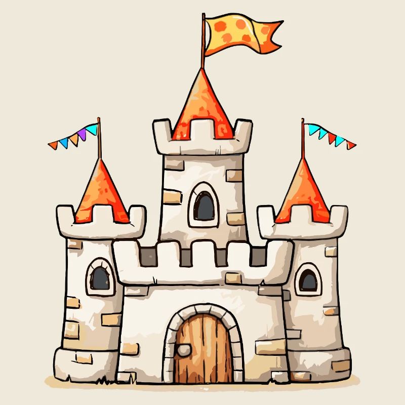 Sandkasten Schloss Illustration