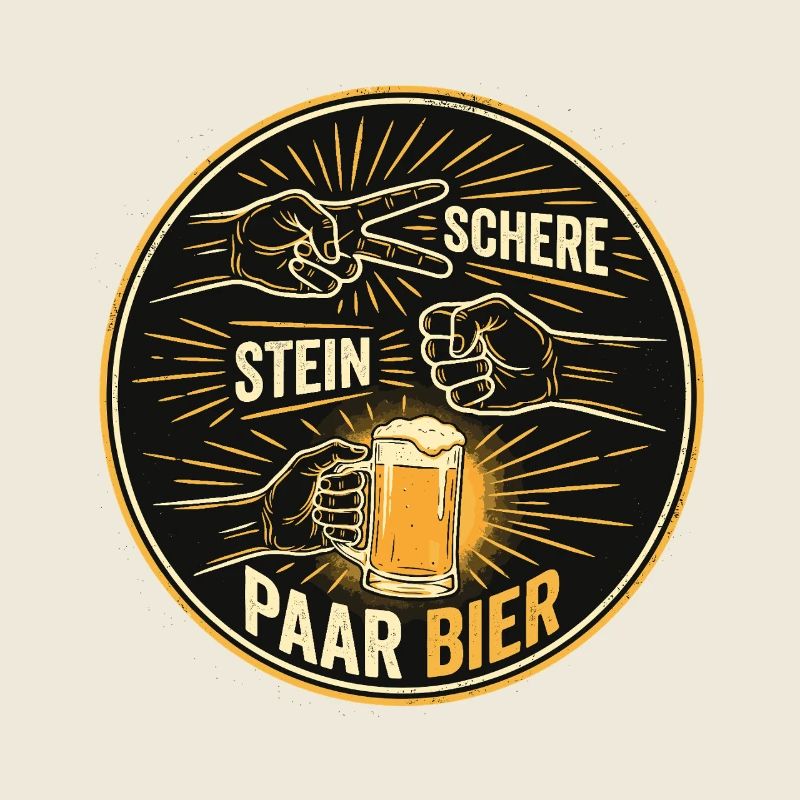 Schere Stein Bier German Beer Drinking Game 