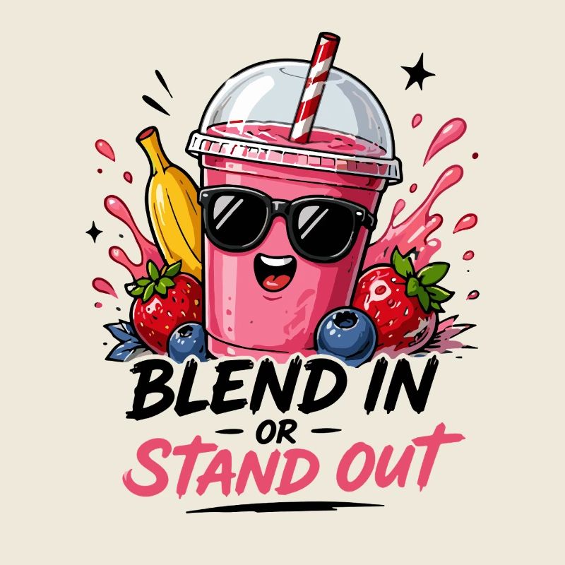  Blend In Or Stand Out Cooler Smoothie Spruch Mit