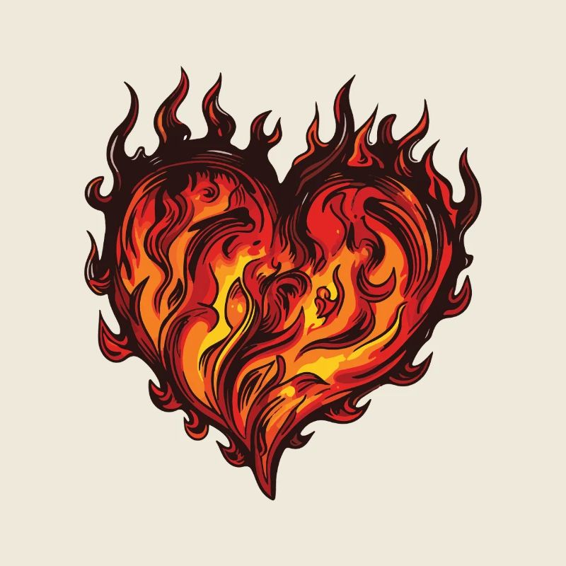 Herz Flamme