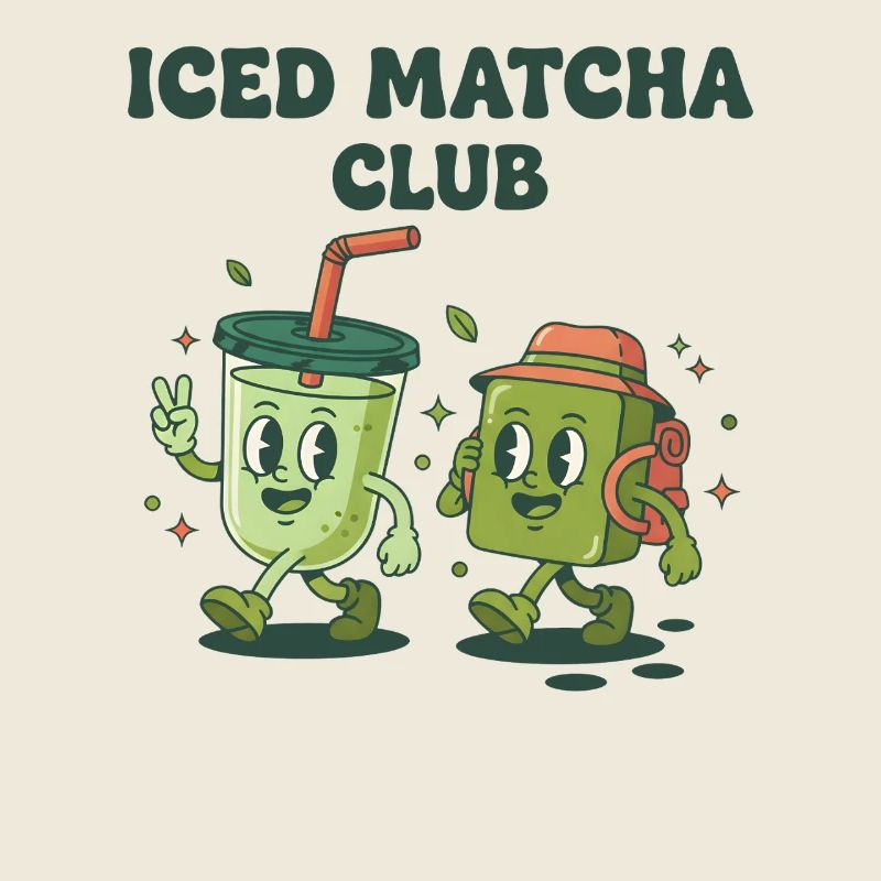 Iced Matcha Club Green Tea Matcha Lover Funny