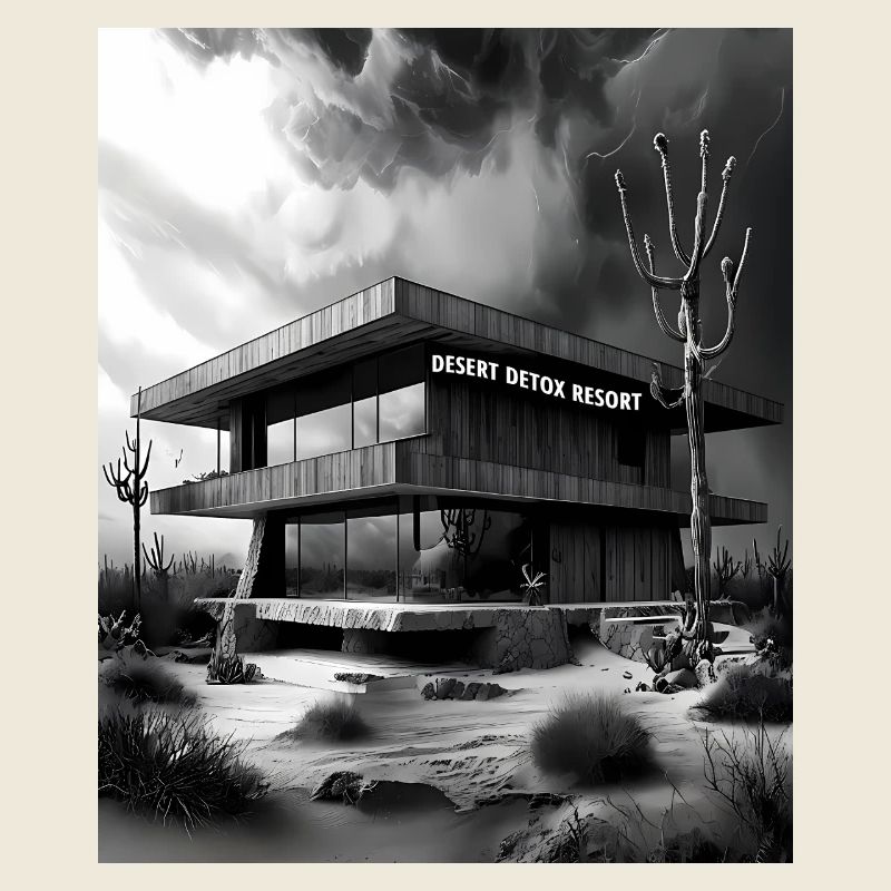 DÉSERT DETOX RESORT - Architecture brutaliste Sketc