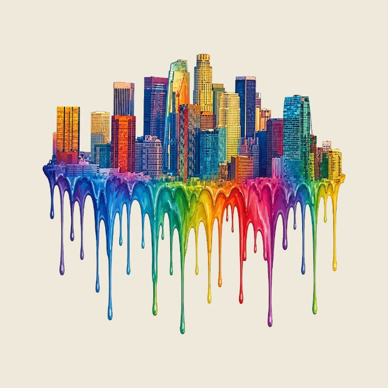 Los Angeles California Dripping Art