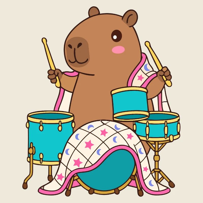Drumming Capibara Parade - Petit Tambour