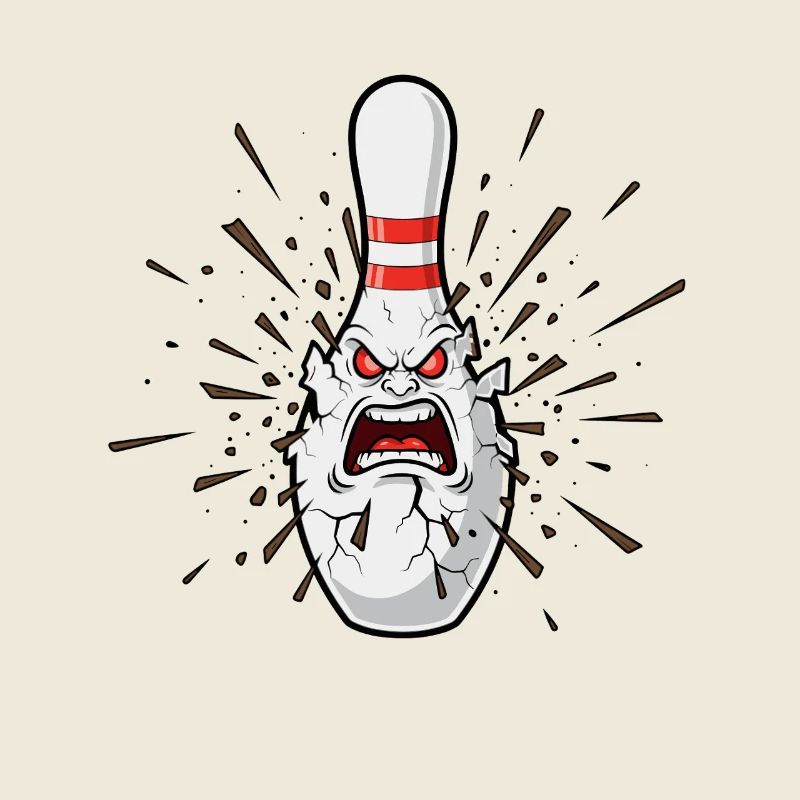 Quille de bowling en colère