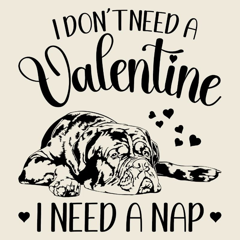 Bordeauxdogge Valentinstag Hunde Hund Wilsigns