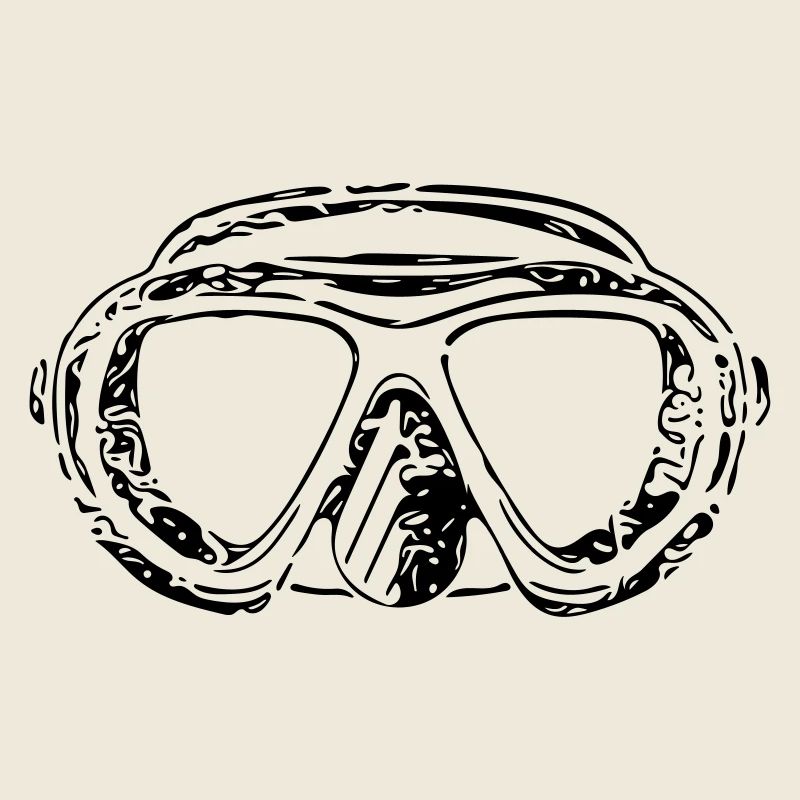 Vintage Vector Diving Mask