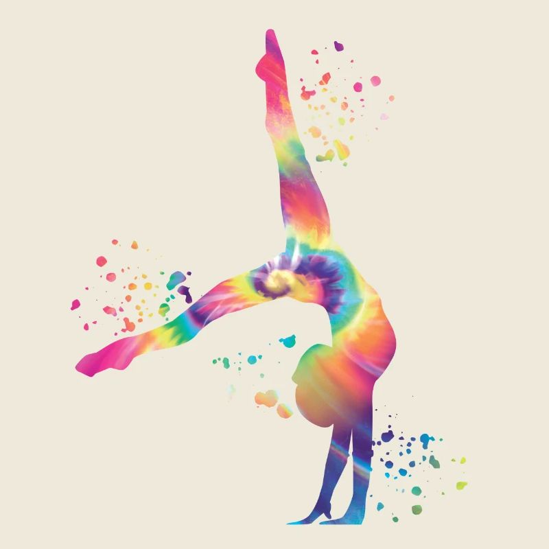 Gymnast With Floor Rhythmic Gymnastics
