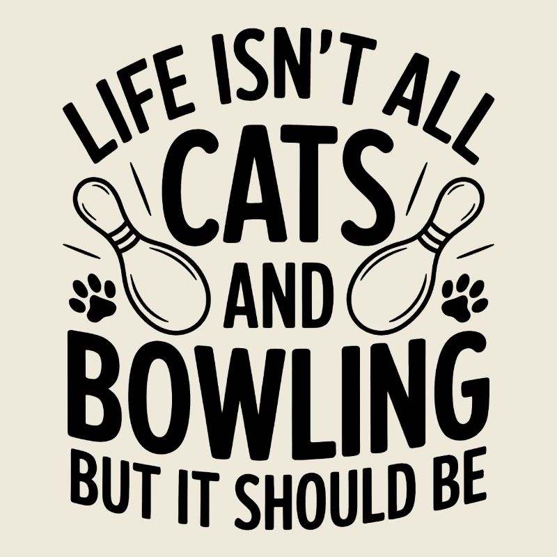 Bowling Dire Chats Drôle Bowling Cadeau