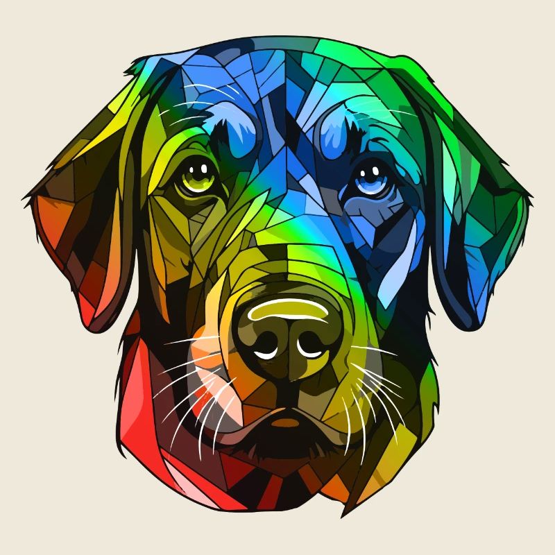 Labrador Hund Kopf Bunt