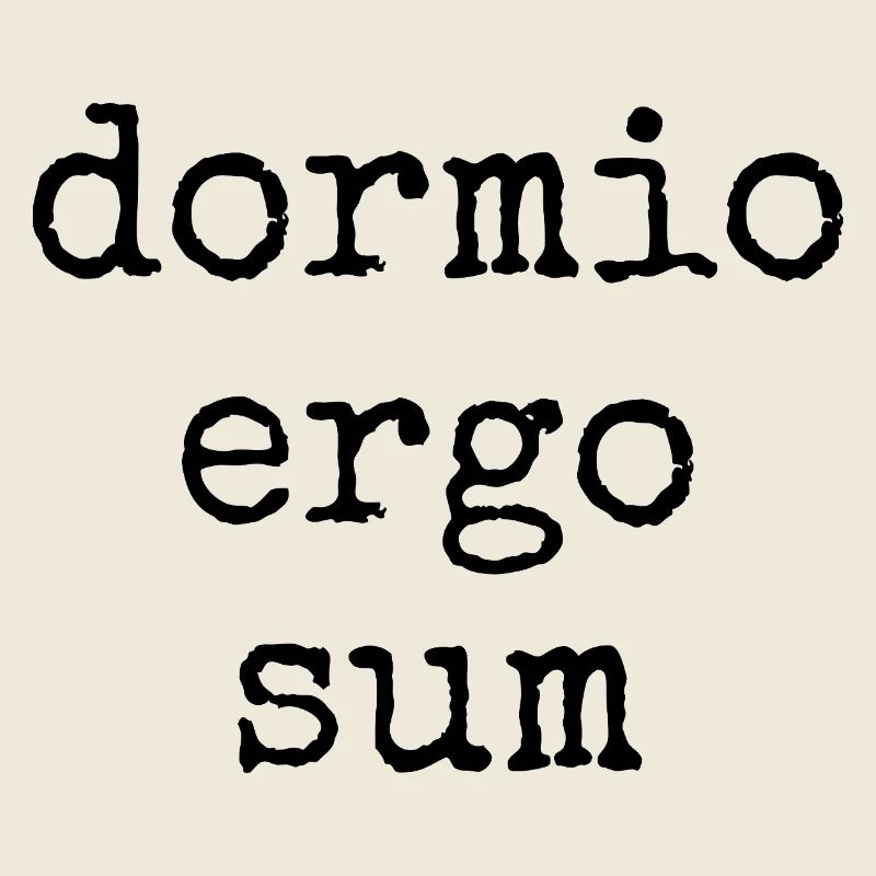 dormio ergo sum - ich schlafe also bin ich