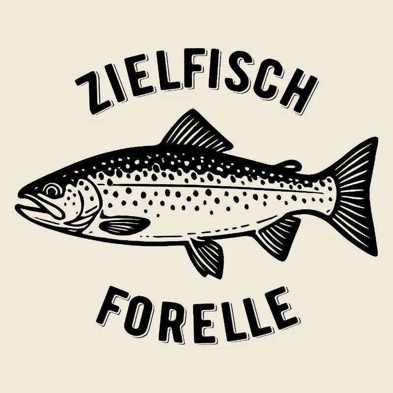 Zielfisch Forelle - Fisch - Angler Geschenk